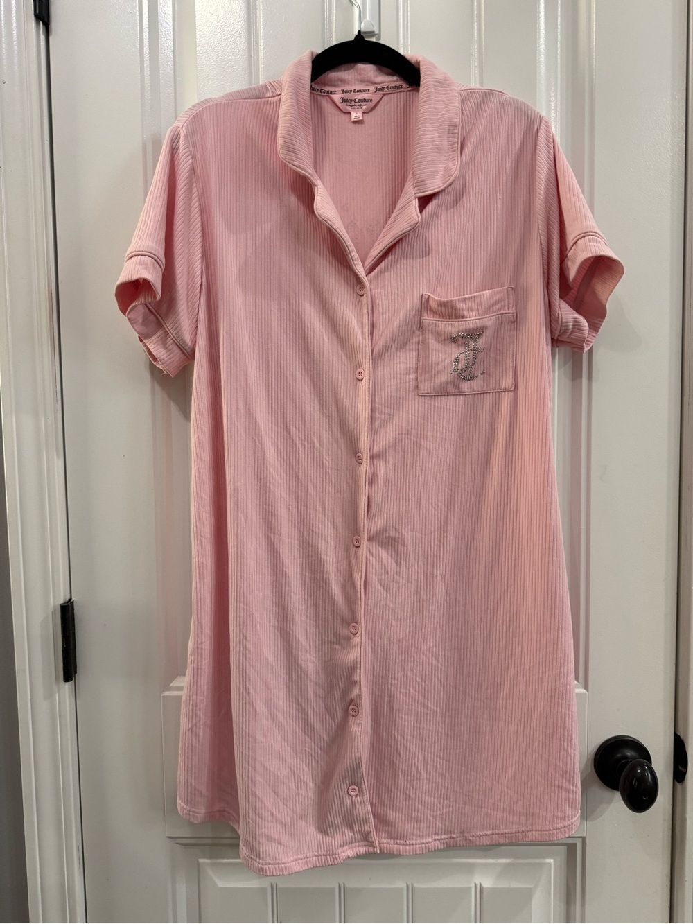 Juicy Couture Pink Short-Sleeve Button Down Shirt